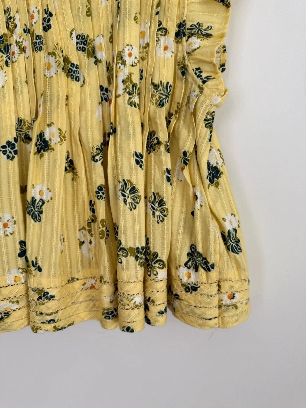 Anthropologie Pilcro Jade Pleated Swing Top